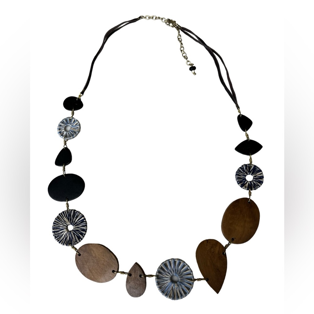 Bohemian Wood Dreamcatcher Lightweight‎ Necklace Indie Leather Adjustable